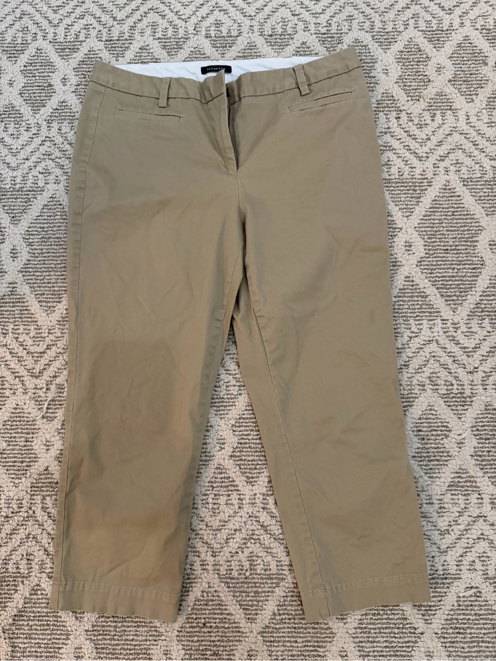 Lands' End Khaki Chino Pants - Fit 2 - Size 14